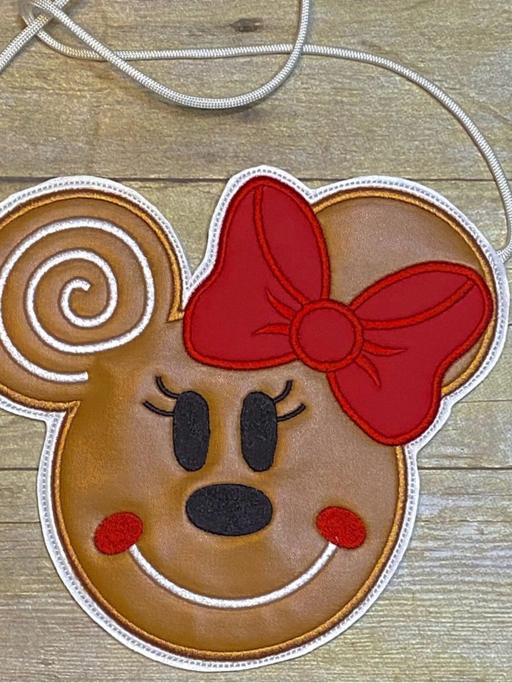 Gingerbread Disney Minnie Mouse Crossbody Purse Flat Bag